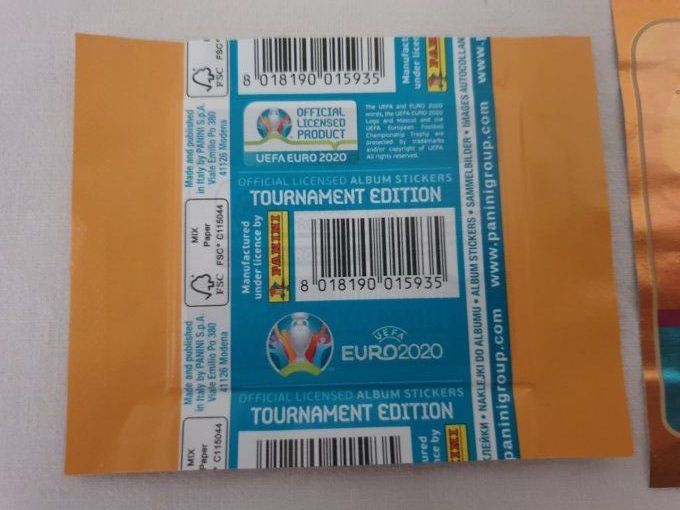 Panini Euro 2020 Tournament edition inter. version par pochettes