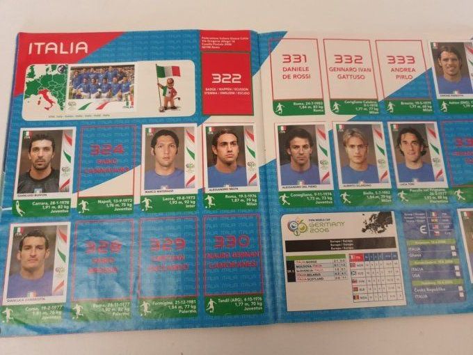 Panini album incomplet germany 2006