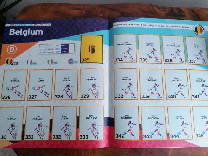 Panini Women Euro england 2022 Set complet 344 images album France +update