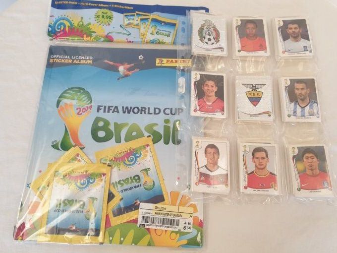 Panini Brazil 2014 Set complet 640 images +hard cover album+4 pochetes