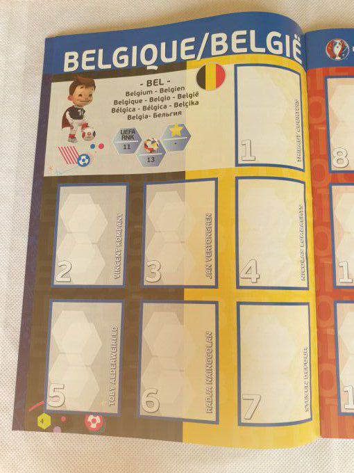 Panini Album vide Road Euro 2016 version Grèce