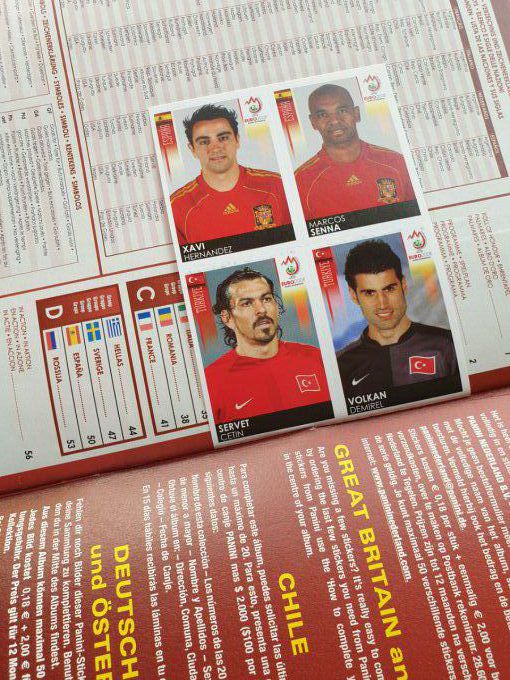 Panini Album vide Euro 2008 Europe