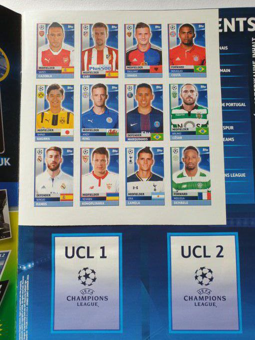 Topps Champions League 2016/2017 set complet