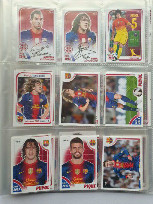 Lot complet 210 images FC Barcelona 2012-2013 no album