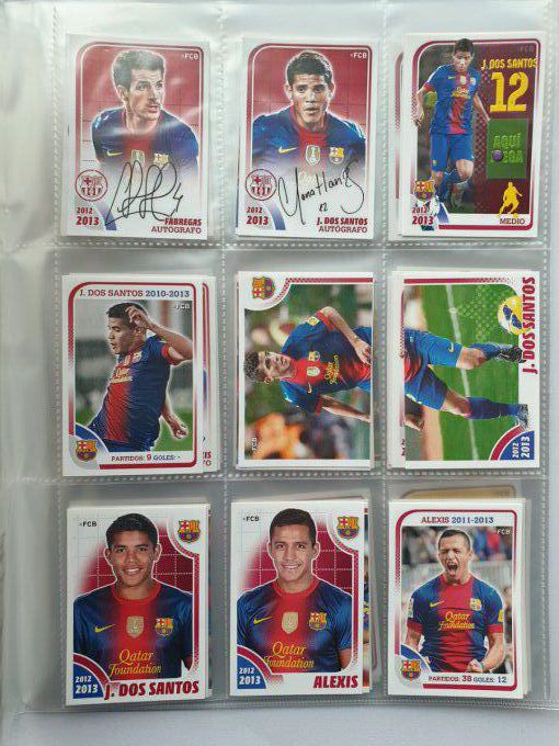 Lot complet 210 images FC Barcelona 2012-2013 no album