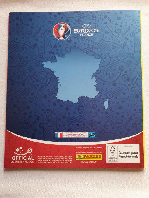 Panini Album vide Euro 2016 France