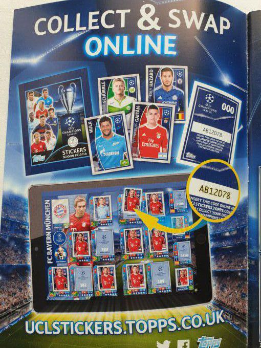 Topps Champions League 2015/2016 album vide