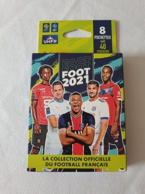 Panini Foot 2021 championnat de France box 8 pochettes