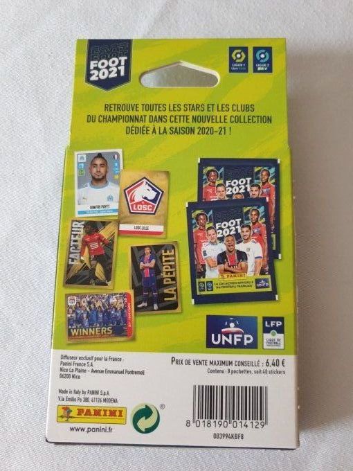 Panini Foot 2021 championnat de France box 8 pochettes