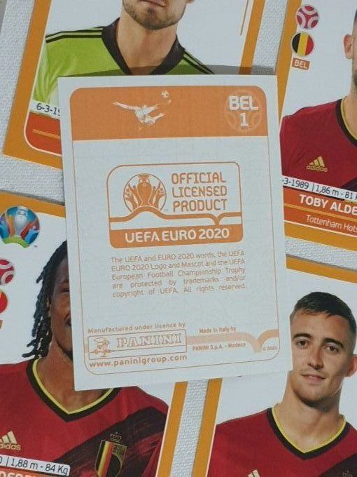 Panini Euro 2020 preview Belgium team