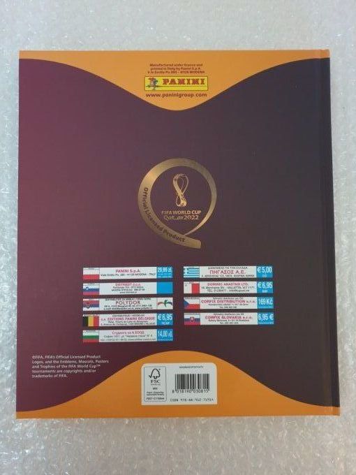 Panini qatar 2022 album vide version Belge cartonner