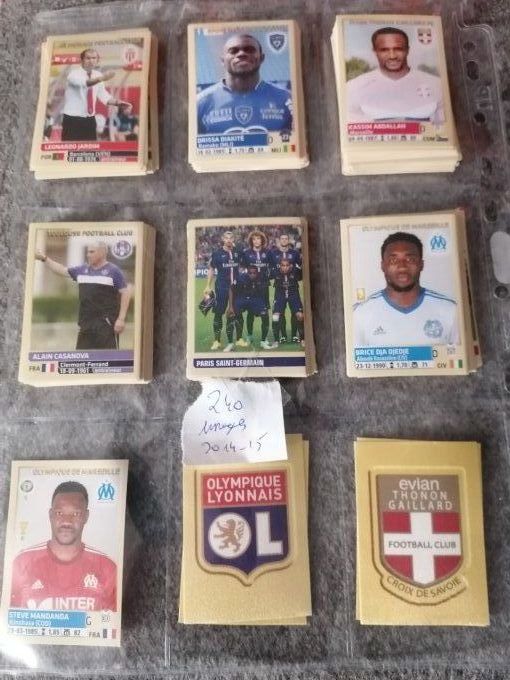 panini foot 2014-2015 lot de 240 stickers neuf