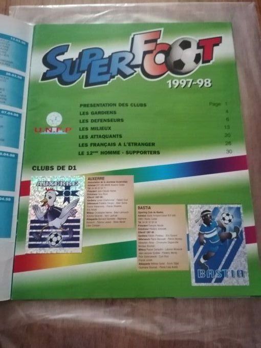 Panini superfoot 1997-1998 album complet