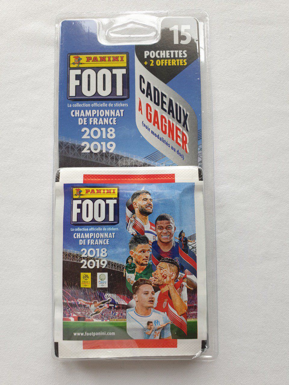 Panini Foot 2018/2019 championnat de France Blister 17 pochettes 