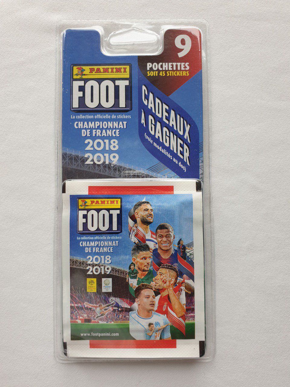 Panini Foot 2018/2019 championnat de France Blister 9 pochettes 