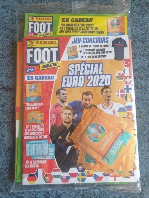 Panini Euro 2020 Tournament Starter Pack+foot magazine  version Française